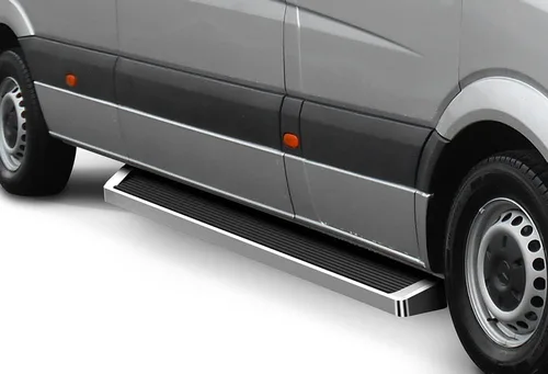 Miniatura 9 de APS Barra de paso trasero Nerf compatibles con Dodge Sprinter 2007-2009 camioneta de tamaño completo y Mercedes-Benz Sprinter 10-26
