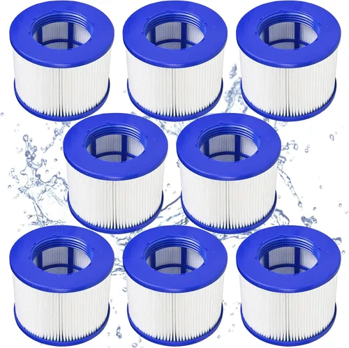 Miniatura 8 de Cartuchos de filtro atornillables para bañera de hidromasaje de repuesto para todos los RELXTIME, ALEKO, Wejoy, Aquaspa Spa, filtro inteligente de 6