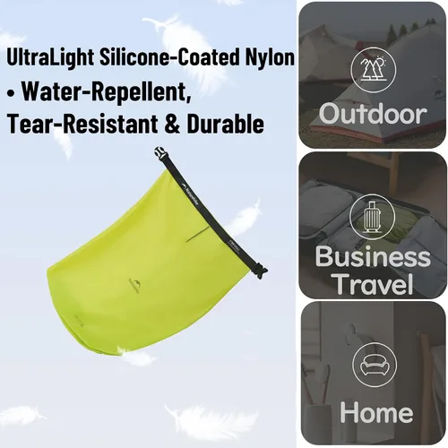Miniatura 4 de windhike Naturehike - Bolsas secas ultraligeras con válvula de aire al vacío, bolsa impermeable enrollable para almacenamiento de compresión