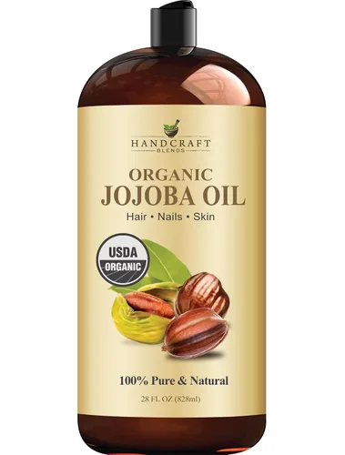 Miniatura 8 de Handcraft Blends Aceite de jojoba orgánico USDA prensado en frío 8 onzas líquidas 100% puro y natural para cabello, piel y cara Aceite