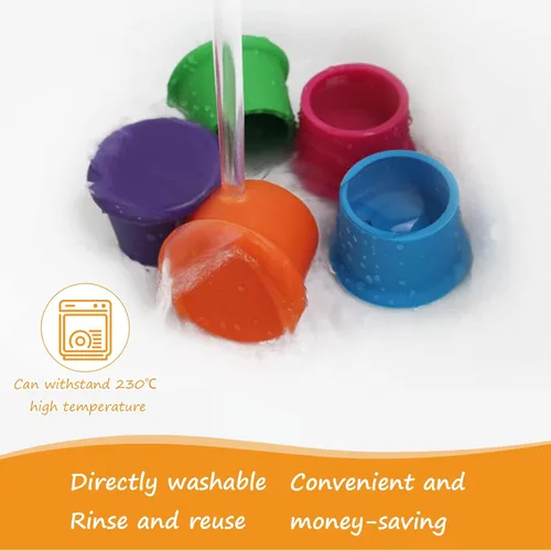 Miniatura 8 de 12 tapones de vino coloridos, corchos de vino de silicona reutilizables, tapones de champán, tapas de botellas de cerveza de bebidas, tapones