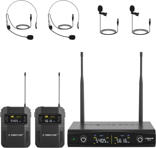 Miniatura 2 de Phenyx Pro Micrófono inalámbrico profesional PTU-52-2B incluido con cable de serpiente de 3 pies