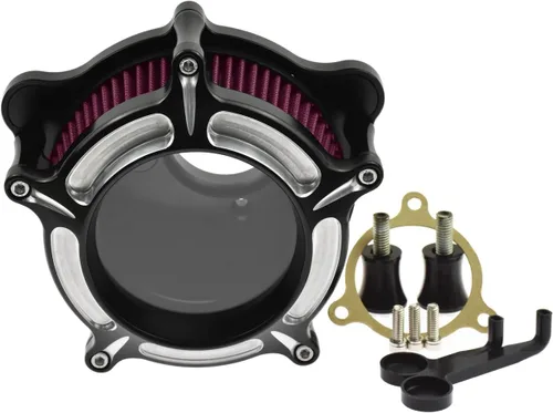 Miniatura 27 de Filtro de aire CNC para motocicleta Filtro de aire Limpiador de sistema de admisión (D-Para M8 Touring 17-23, Softail 18-24)