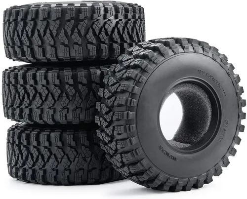 Miniatura 2 de 4 unids 2.2 '' neumáticos de goma OD con espuma 4.921 in para 1:10 RC Crawler Axial Wraith 90048 RR10 RC coche