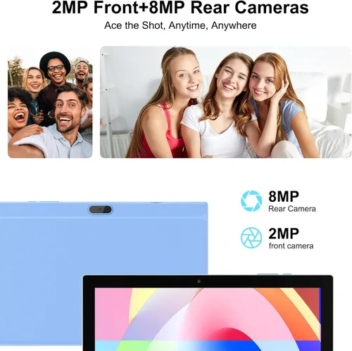 Miniatura 3 de Tablet Android 15 de 10 pulgadas con lápiz capacitivo para teclado, 8 GB de RAM 2 en 1 Tableta, incluye mouse y funda protectora, batería de 6000