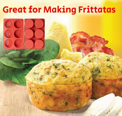 Miniatura 5 de Moldes de silicona para huevos, sartén para frittata, 3 pulgadas de profundidad Starbuc, moldes para bocados de huevo Dash, tazas de silicona, molde