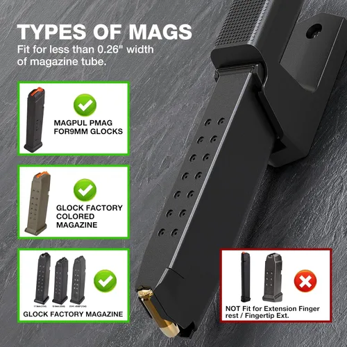 Miniatura 4 de Montura de pistola mejorada con soporte para cargador, montaje oculto para Glock17,19,26,31,32,33,34,44,45 de la serie, soporte de pistola