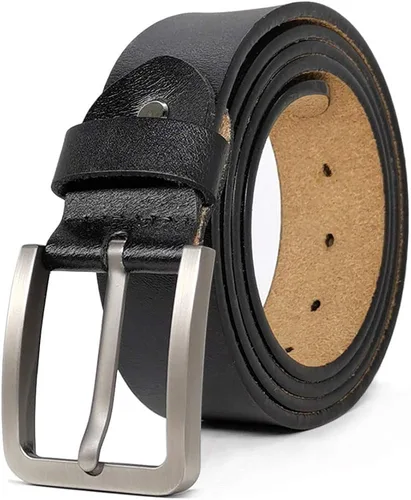 JingHao Cinturón para hombre grande y alto de 30 a 65 pulgadas, cinturones de cuero genuino para hombre, cinturón casual de trabajo, pantalones de