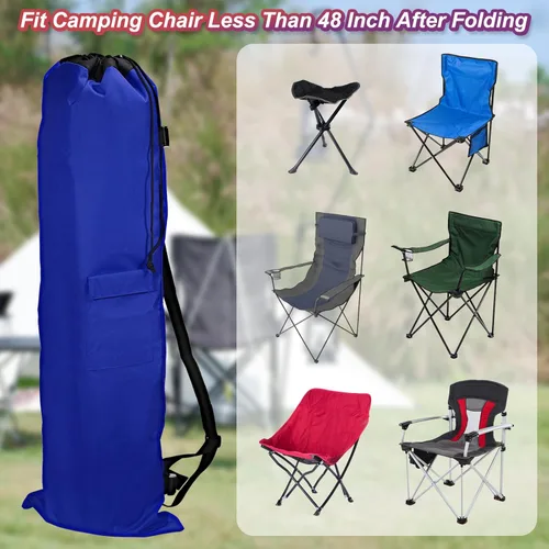 Miniatura 6 de PATIKIL Bolsa de repuesto para silla de campamento de 47 pulgadas, bolsa plegable para silla de campamento 900D, bolsa de transporte Oxford de boca