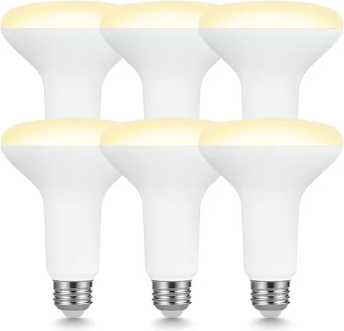 Sigalux Bombillas LED BR30, equivalente a 7.5 W, 650 LM, regulables, 2700 K blanco suave, CRI 80, ángulo de haz de 110°, base E26, iluminación