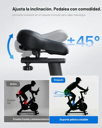 Miniatura 8 de MERACH Bicicleta de Ejercicio, Bicicleta Estática con Pastillas de Freno y App Exclusiva, Bicicleta de Ciclismo Interior de Bajo Ruido con Capacidad