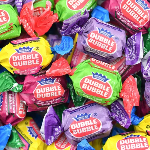 Miniatura 6 de Tootsie Roll Dubble Bubble Gum – 300 unidades de tina resellable de frutas y chicle envueltas individualmente – sabores originales, sandía, manzana