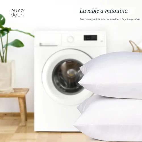 Miniatura 6 de puredown® Juego de 2 cojines decorativos de plumas de 18 x 18 pulgadas (juego de 2, blanco) para sofá, cama, lavable a máquina