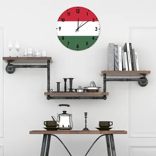 Miniatura 83 de Cheyan Reloj de pared con bandera de Canadá de 12 pulgadas, silencioso, sin tictac, de PVC, funciona con pilas, reloj redondo decorativo, regalo