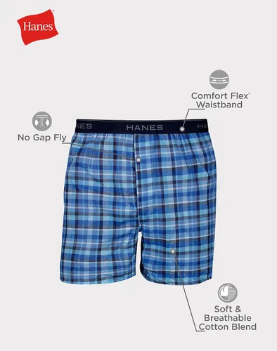 Miniatura 6 de Hanes - Boxeadores de tartán para hombre