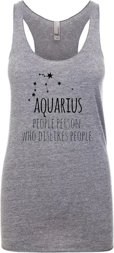 Miniatura 12 de Camiseta sin mangas con espalda cruzada para mujer, regalo para ella, camisas con refranes, camiseta de yoga, zodiaco