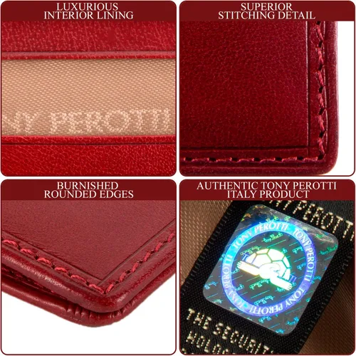 Miniatura 5 de Tony Perotti Billetera de cuero italiano para hombre con tarjetero de crédito