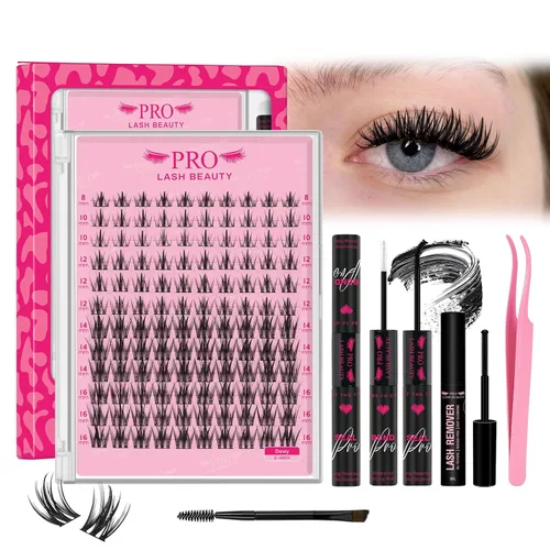 Miniatura 15 de Extensiones de pestañas postizas en abanico 6D-D-0.10-0.50 pulgadas, extensiones de pestañas postizas de volumen con tallo largo .07 .10, abanicos