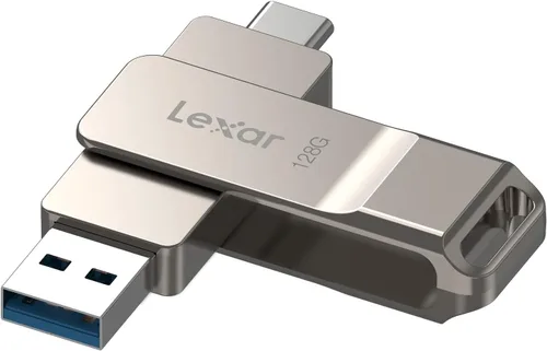 Miniatura 9 de Lexar D40E 64GB Unidad de Salto Dual USB 3.2 Gen 1 Tipo-C, Unidad USB-C de Flash con Carcasa Metálica y Diseño Giratoria (Gris Titanio)