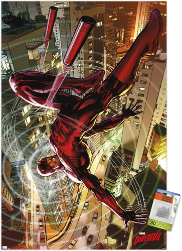 Trends International Marvel Comics Daredevil - Póster de pared con cubierta de techo con chinchetas