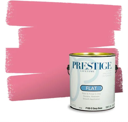 Miniatura 60 de Prestige Paints Pintura exterior e imprimación en uno, 1 galón, plano, coincidencia comparable de Valspar* Amber Rose*