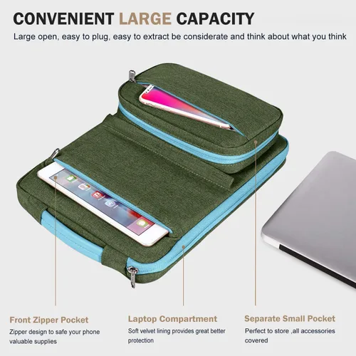 Miniatura 3 de Voova Funda para laptop de 15.6 pulgadas compatible con MacBook Air 15 M2/M3/M4, MacBook Pro 15/16, 15-16 pulgadas Hp, Lenovo Dell Acer, bolsa