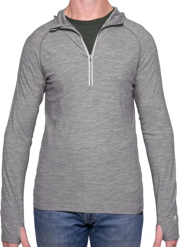 Miniatura 3 de MERIWOOL Sudadera con capucha para hombre, ligera, de lana merina, manga larga, térmica