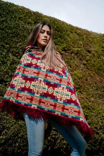 Miniatura 10 de Ponchos for Women, Alpaca Wool, Ponchos Adult, Poncho Sweater Women, Womens Poncho, Blue shawls and wraps