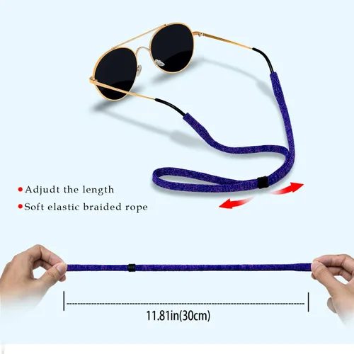 Miniatura 3 de Correa para gafas (paquete de 6) soporte para gafas, correa de nailon elástico suave para hombres y mujeres
