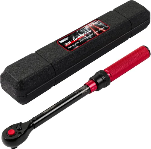 Miniatura 10 de Hairich Llave dinamométrica de 1/4 pulgada, llave dinamométrica de doble dirección pequeña 20-220 pulgadas.libras/2.3-24.9Nm, 72 dientes de alta