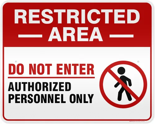 Miniatura 20 de Cartel de área restringida "Restricted Area Do Not Enter Authorized Personnel Only" [Texto en inglés], de aluminio, anti-óxido, de 10x14 pulgadas