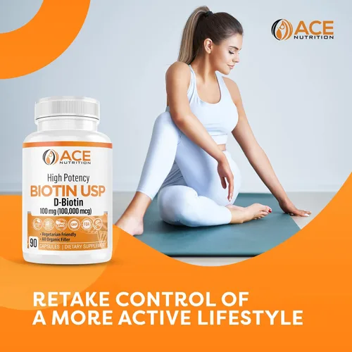 Miniatura 3 de Biotina de alta potencia USP (D-Biotina 100,000mcg) - Biotina superior, harina de arroz orgánica, cápsulas vegetarianas para la salud del cabello