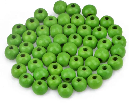 Miniatura 18 de AD Beads Cuentas de madera con espacio libre para manualidades, cuentas de madera con agujero grande surtidas para hacer collares, pulseras