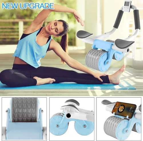 Miniatura 4 de 2026 Upgraded Ab Roller Wheel with Knee Mat &Timer - Automatic Rebound Abdominal Wheel with Elbow Support, Abs Workout Equipment for Core Strength