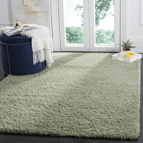 Miniatura 75 de SAFAVIEH Laguna Shag Collection - Alfombra decorativa, 2 pies 3 pulgadas x 4 pies, color beige, diseño sólido, no desprende pelusa y de fácil