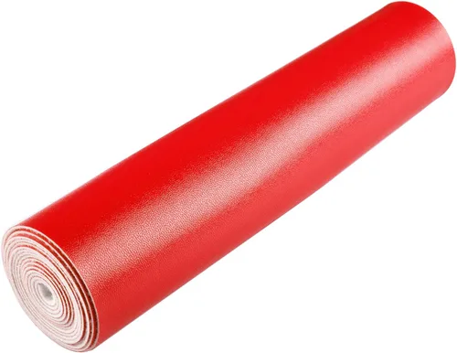 Miniatura 2 de HGUAN Piel Sintética Lisa de Color Sólido Rojo 12"X53" (30cmX135cm), Rollo de Piel Sintética Muy Adecuado para Hacer Manualidades, Aretes de Cuero