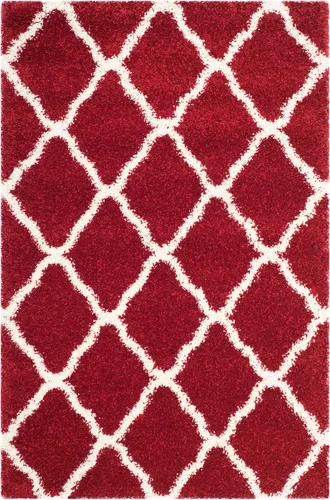 Miniatura 68 de SAFAVIEH Hudson Shag Collection - Alfombra extragrande de 11 x 15 pies, diseño de enrejado, no desprende pelusa y de fácil cuidado, 2 pulgadas