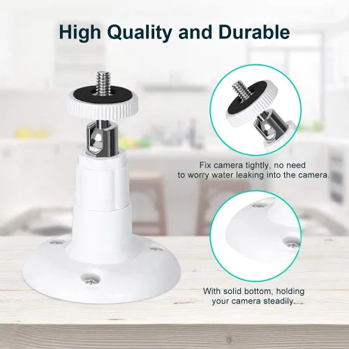 Miniatura 8 de Soporte de pared para Wyze Cam Pan V3 y Wyze Cam V4 y V3, paquete de 2 soportes ajustables giratorios de 360 grados para el sistema de cámara Wyze