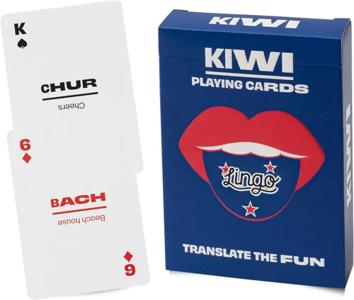 Lingo Kiwi (Nueva Zelanda) - Juego de cartas de jerga | 52 expresiones y frases divertidas de Nueva Zelanda | Divertido juego de cartas regalo para