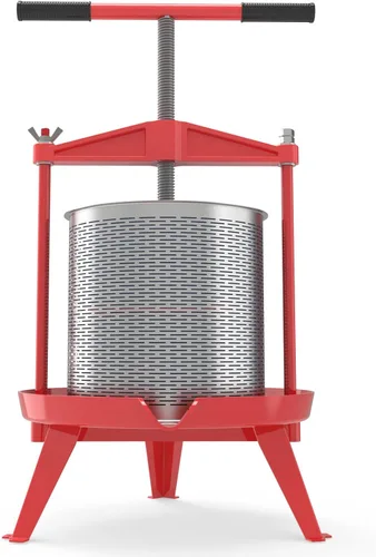 Miniatura 6 de Prensa de Vino de Frutas Verdes 2.38 Gal - Asa en T resistente y viga transversal, exprimidor de acero inoxidable para manzana, uva, elaboración