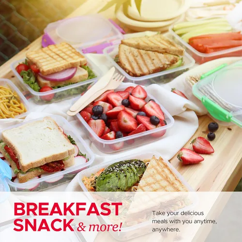 Miniatura 3 de Tafura Recipientes y cajas para sándwiches de alta calidad, sin BPA, para loncheras, duradero y reutilizable, soporte para sándwiches para mayor