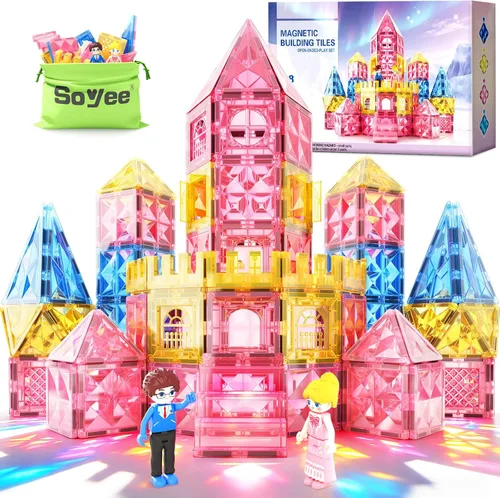 Miniatura 8 de Soyee Bloques de Construcción Magnéticos de Diamante - Juguetes de Princesa para Niñas y Niños de 3-8 Años - Regalo de Cumpleaños y Navidad