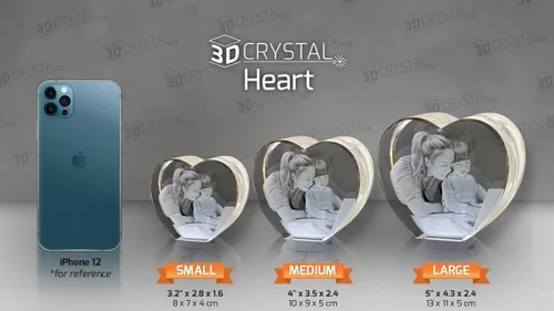 Miniatura 5 de Corazón de foto, regalos personalizados para esposa, papá, madre, abuelo, ella, mamá – Regalo personalizado con tu foto, regalos para parejas, base