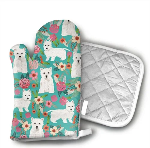 Miniatura 6 de Guantes de horno de perro French Bulldogs - Soportes para ollas - Decoración para la cocina - Juego de guantes de horno de agarradera (2 piezas)