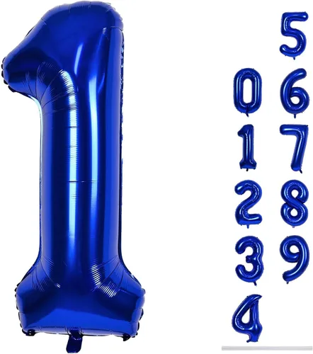 Miniatura 133 de Globo dorado champán con el número 5, globos de aluminio autoinflables grandes de 40 pulgadas del 0 al 9, globo de helio digital 5 dorado claro