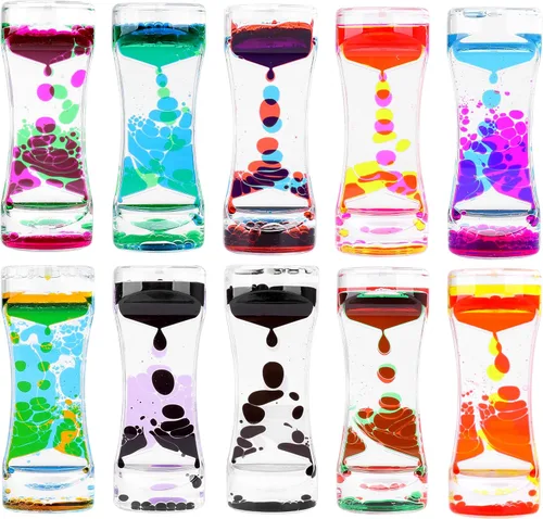 Oneshow Liquid Motion Bubbler - Juguetes sensoriales coloridos de aceite y agua, reloj de arena, temporizador, actividad, juguete fidget para niños