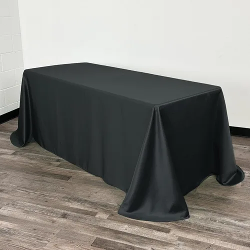 Miniatura 20 de YOUR CHAIR COVERS - Mantel rectangular L'Amour de 90 x 132 pulgadas - Mantel de boda prémium para mesas rectangulares de banquete de 6 pies - Verde