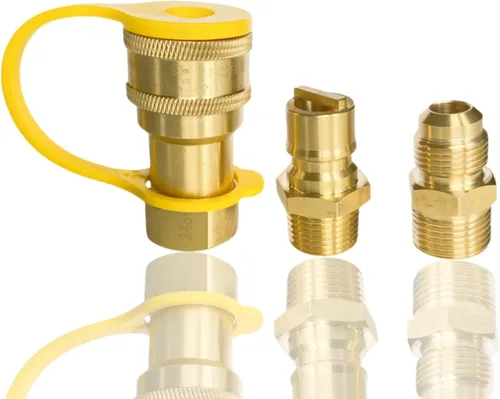 Miniatura 9 de Kit de conexión rápida de gas de 1/2 pulgada, adaptador de conexión rápida/desconexión de gas natural y propano de latón macizo para parrilla