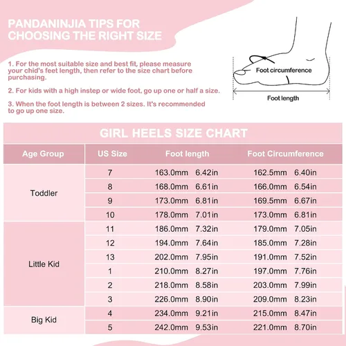 Miniatura 6 de PANDANINJIA Zapatos de vestir para niñas, zapatos de tacón Mary Jane, zapatos de tacón de flores para fiesta de boda de regreso a clases, zapatos