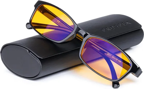 Prospek Lentes de lectura de luz azul para hombres y mujeres, para uso en computadora, protección de luz azul, lente transparente de 0 a +3.0 Negro
